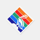 フロリダ州サンクトペテルブルク国旗 スタンダードカクテルナプキン (角)