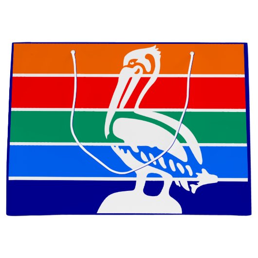 フロリダ州サンクトペテルブルク国旗 ラージペーパーバッグ (正面)