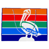 フロリダ州サンクトペテルブルク国旗 ラージペーパーバッグ (裏面)