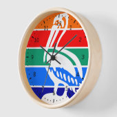 フロリダ州サンクトペテルブルク国旗 壁時計 (傾斜)