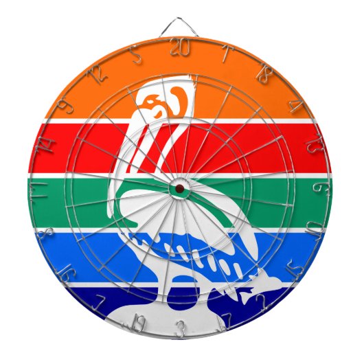 フロリダ州サンクトペテルブルク州旗とダーツボード ダーツボード (正面)