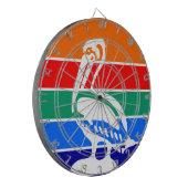 フロリダ州サンクトペテルブルク州旗とダーツボード ダーツボード (正面左)