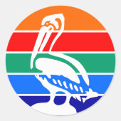 フロリダ州サンクトペテルブルク州旗のステッカー ラウンドシール (正面)