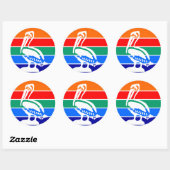 フロリダ州サンクトペテルブルク州旗のステッカー ラウンドシール (シート)