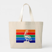 フロリダ州サンクトペテルブルク州旗バッグ ラージトートバッグ (裏面)