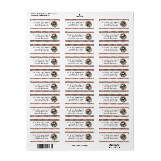 フロリダ州サンタリス™が最も幸せな休日を言う ラベル (フルシート)