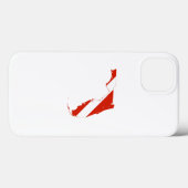 フロリダ州シルエット潜水旗 Case-Mate iPhoneケース (裏面 (横))