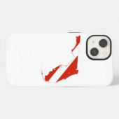 フロリダ州シルエット潜水旗 iPhoneケース (裏面横)