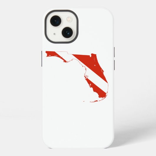 フロリダ州シルエット潜水旗 iPhoneケース (裏面)