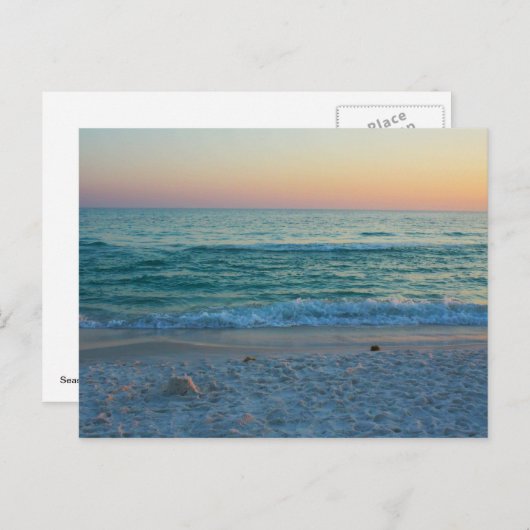 フロリダ州シーサイドのビーチ ポストカード (正面/裏面)