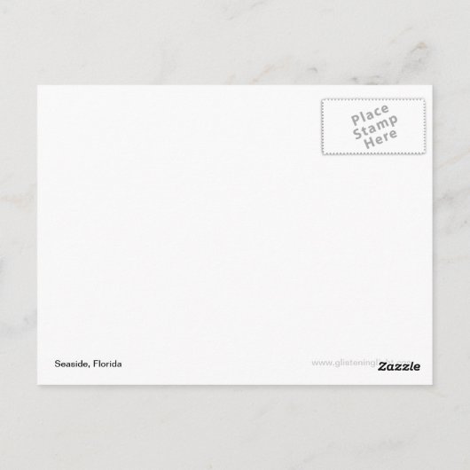 フロリダ州シーサイドのビーチ ポストカード (裏面)