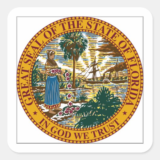 フロリダ州シール スクエアシール (正面)