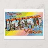 フロリダ州ジャクソンビルからのヴィンテージの挨拶 ポストカード (正面)