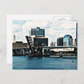 フロリダ州ジャクソンビルのダウンタウンにあるセント・ジョンズ川 ポストカード (正面/裏面)