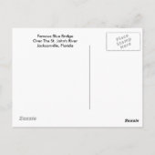 フロリダ州ジャクソンビルの有名なブルーブリッジ ポストカード (裏面)