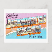 フロリダ州ジャクソンビルビーチからのヴィンテージの挨拶 ポストカード (正面)