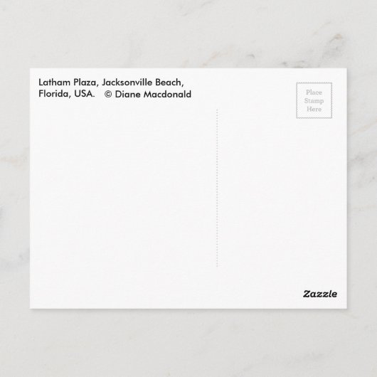 フロリダ州ジャクソンビルビーチのはがき ポストカード (裏面)