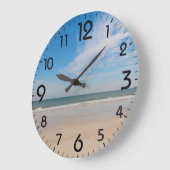 フロリダ州ジャクソンビルビーチの海岸線 ラージ壁時計 (傾斜)