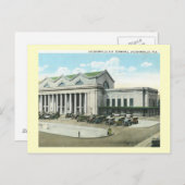フロリダ州ジャクソンビル鉄道駅 ポストカード (正面/裏面)