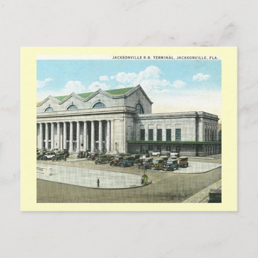 フロリダ州ジャクソンビル鉄道駅 ポストカード (正面)