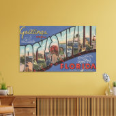 フロリダ州ジャクソンビル – ラージレターのシーン キャンバスプリント (インサイチュ (リビング))