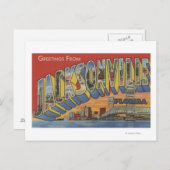 フロリダ州ジャクソンビル – ラージレターのシーン ポストカード (正面/裏面)