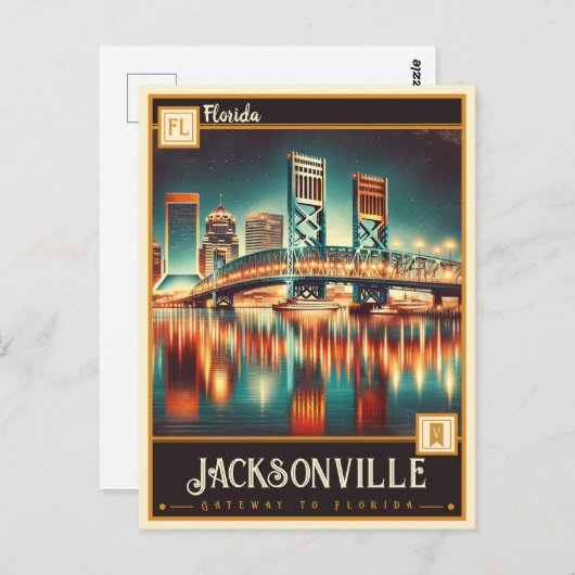フロリダ州ジャクソンビル |ヴィンテージ ポストカード (正面/裏面)