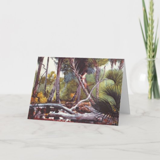 フロリダ州ジャングルで、ウィンスロー·ホーマー作素晴らし品 シーズンカード (正面)