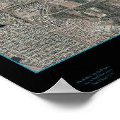 フロリダ州ジュピターの地図衛星ポスター ポスター (角)