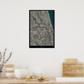 フロリダ州ジュピターの地図衛星ポスター ポスター (キッチン)