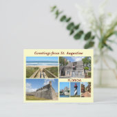 フロリダ州セントオーガスティンからのご挨拶 ポストカード (スタンド正面)