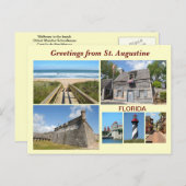 フロリダ州セントオーガスティンからのご挨拶 ポストカード (正面/裏面)
