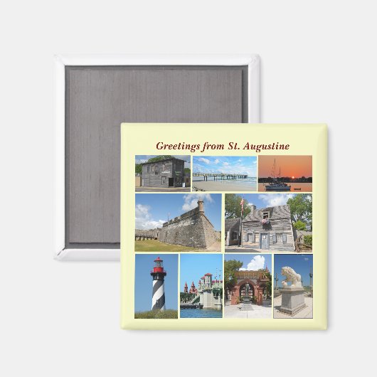 フロリダ州セントオーガスティンからのご挨拶 マグネット (正面/裏面)