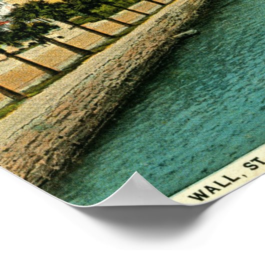 フロリダ州セントオーガスティンのシーウォールヴィンテージ ポスター (角)