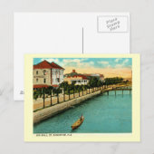 フロリダ州セントオーガスティンのシーウォールヴィンテージ ポストカード (正面/裏面)