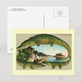 フロリダ州セントオーガスティンのバスハウスヴィンテージ ポストカード (正面/裏面)