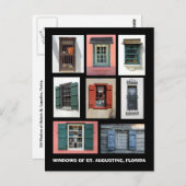 フロリダ州セントオーガスティンのヴィンテージ窓 ポストカード (正面/裏面)