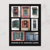 フロリダ州セントオーガスティンのヴィンテージ窓 ポストカード (正面)