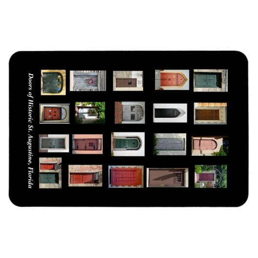 フロリダ州セントオーガスティンの歴史的な扉 マグネット (横)