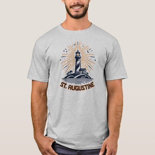 フロリダ州セントオーガスティン灯台の日の出 Tシャツ (正面)