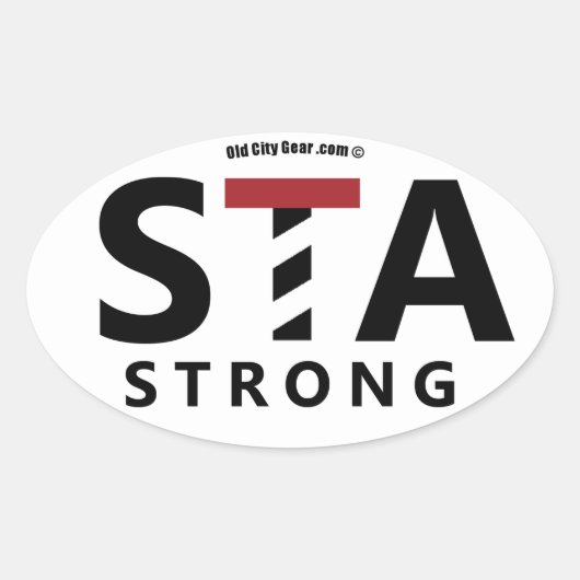 フロリダ州セントオーガスティン – STA STRONG 楕円形シール (正面)