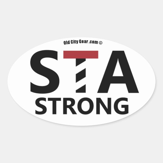 フロリダ州セントオーガスティン – STA STRONG 楕円形シール (正面)