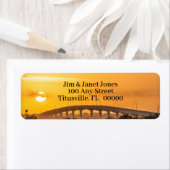 フロリダ州タイツビルの夕日 – 旅行写真 ラベル (インサイチュ)