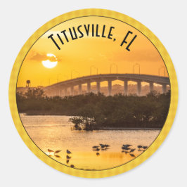 フロリダ州タイツビル日没の旅行写真 ラウンドシール