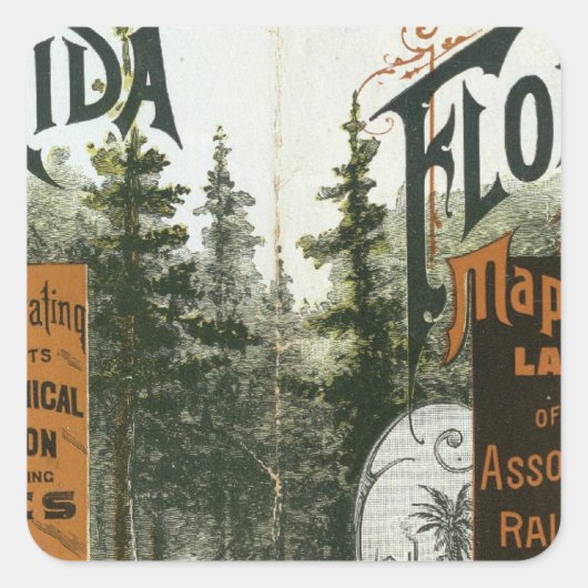 フロリダ州タウンシップ地図 スクエアシール (正面)