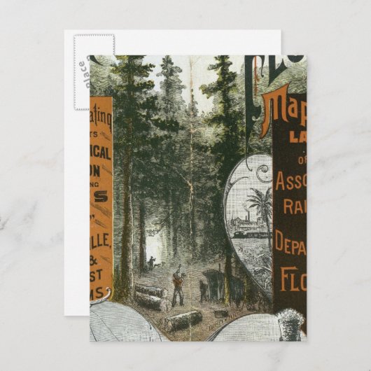 フロリダ州タウンシップ地図 ポストカード (正面/裏面)