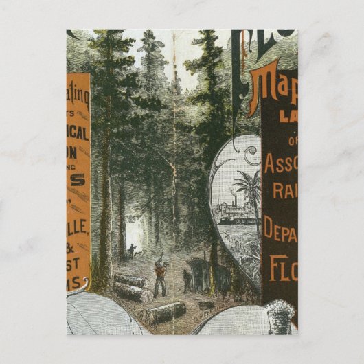フロリダ州タウンシップ地図 ポストカード (正面)