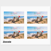 フロリダ州タンパからのメリークリスマス。 長方形シール (シート)