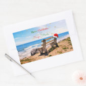 フロリダ州タンパからのメリークリスマス。 長方形シール (封筒)