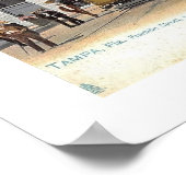 フロリダ州タンパのフランクリン・セントにトロリーヴィンテージ ポスター (角)